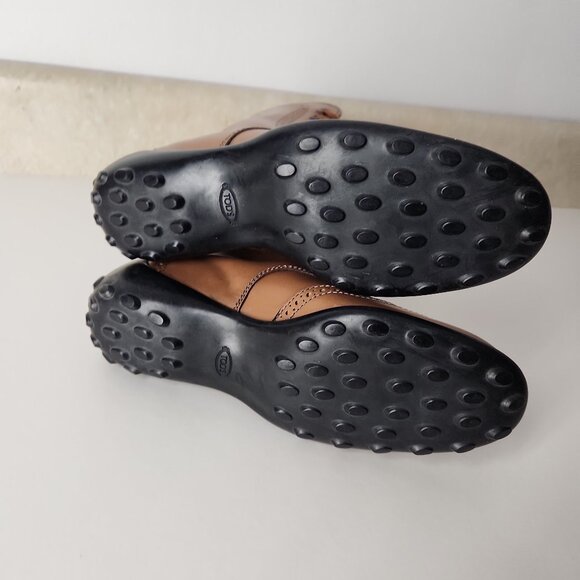 Tod's brown leather lace-up ankle boots brogue detailing womens 36 EU / 6 US - Picture 14 of 15